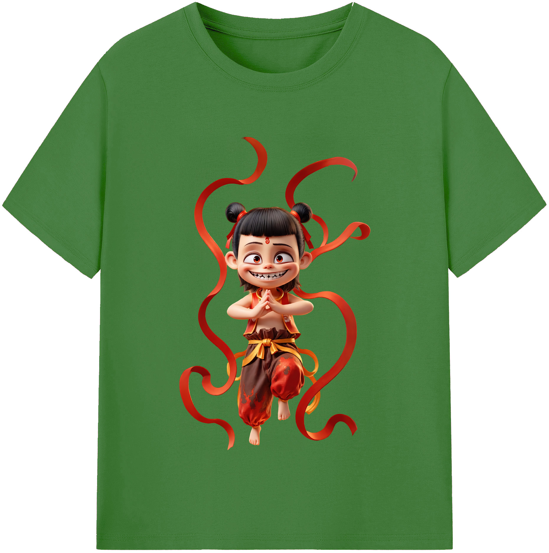 （画像用） Ne Zha 2 ナタ 魔童の大暴れ レディースカジュアルプリントTシャツ（綿100％）